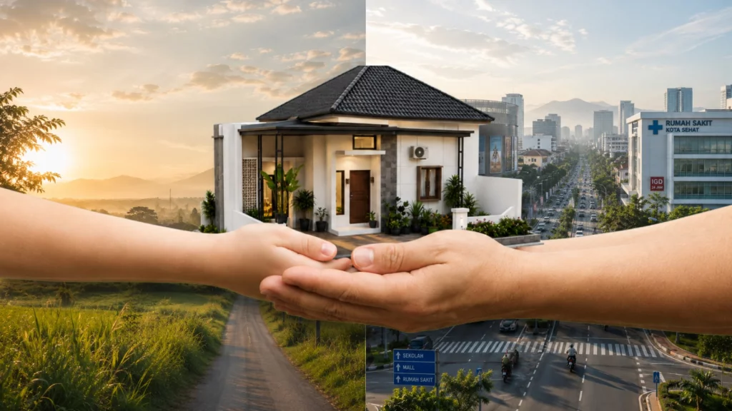 Rumah Tengah Kota vs Pinggiran